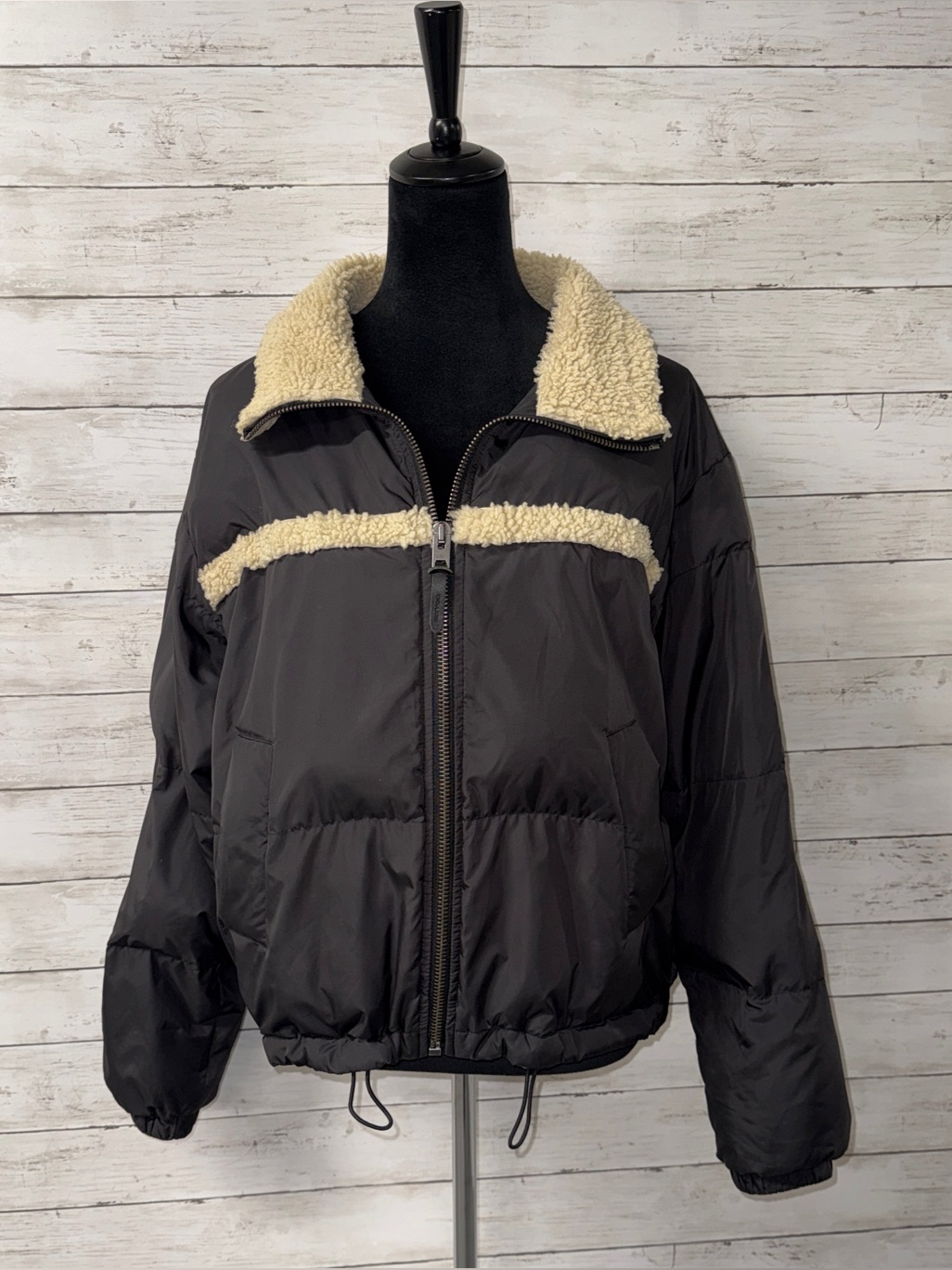 Coach Shearling Collar Puffer Jacket